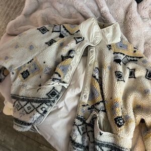 Patterned free people movement button up!